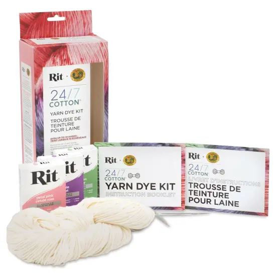 Lion Brand x Rit 24/7 Cotton Yarn Dye Kit - Petal Pink, Purple, and Kelly Green {1}
