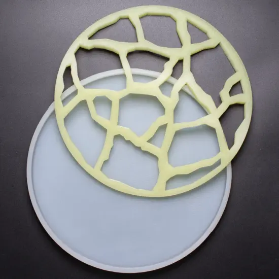 Handmade 8 inch Geode Agate Tray 2-Part Silicone Mold {2}