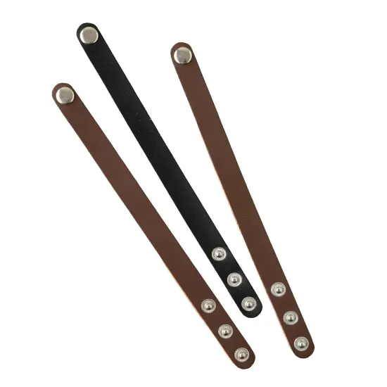 We R Jewelry Press Leather Bracelets 3/Pkg-Assorted Colors {4}