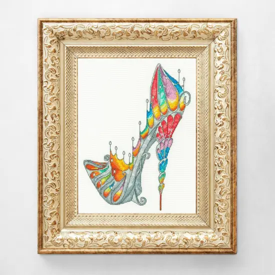 Stained Glass Slipper XSK7 Counted Cross Stitch Kit {3}