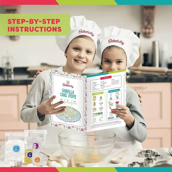 BAKETIVITY Kids Baking DIY Activity Kit - Bake Delicious Vanilla Cake Pops with Pre-Measured Ingredients {5}