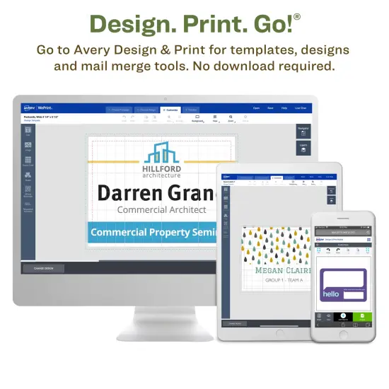 Avery EcoFriendly Recycled Name Tags, 2-1/3" x 3-3/8", White, Removable Adhesive, 400 Printable Name Badges (45395) {6}