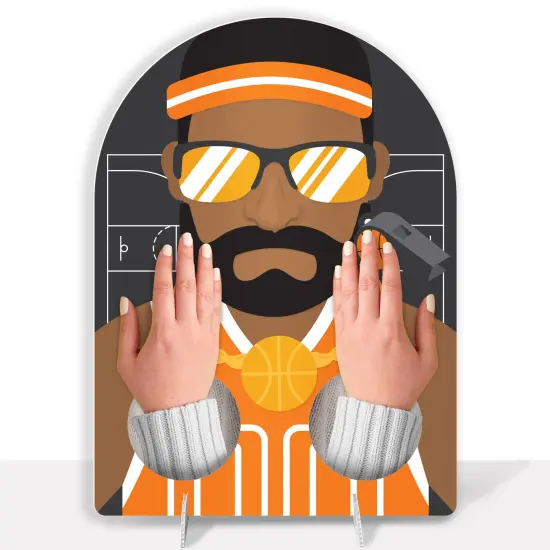 Big Dot of Happiness Nothin' But Net - Basketball - Baby Shower or Birthday Activity - 2 Player Build-A-Face Party Game {1}