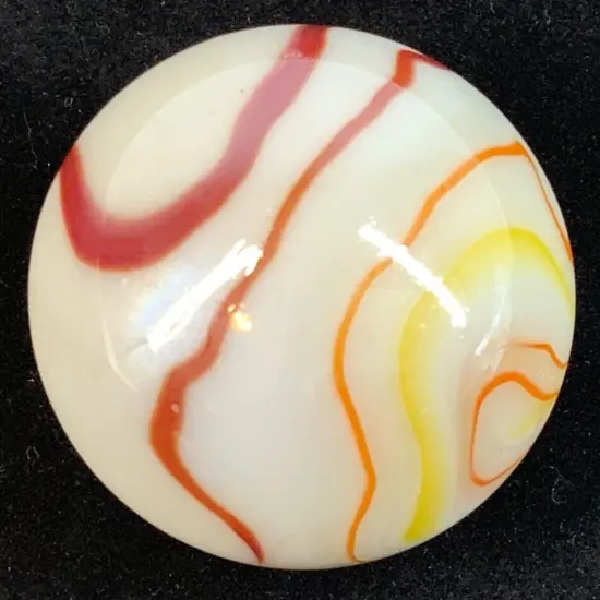 Toe Breaker 50mm (2") GELATO White Swirl Marbles glass Toebreaker HUGE {1}