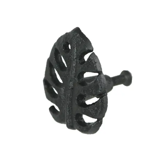 Set of 6 Cast Iron Monstera Leaf Drawer Pulls {2}