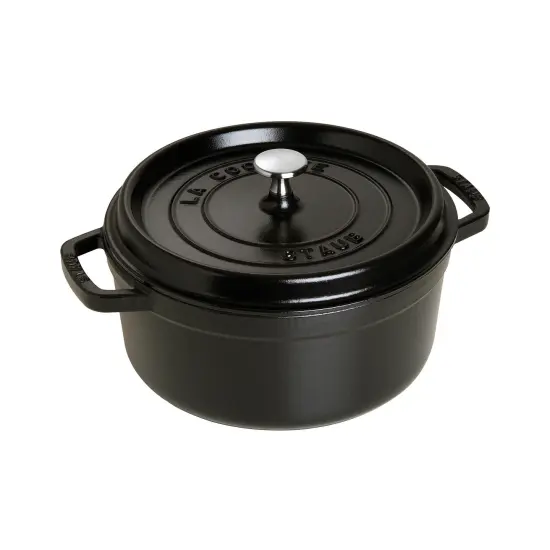 STAUB Cast Iron 4-qt Round Cocotte {3}