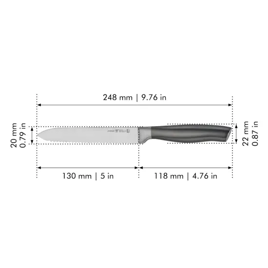 Henckels Graphite 5-inch Serrated Utility Knife {4}