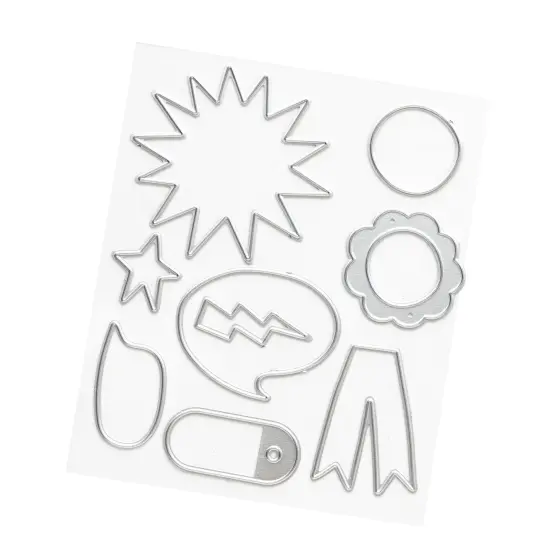 American Crafts Whatevs Metal Die Set-8/Pkg {5}