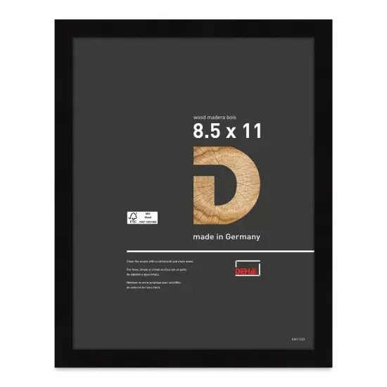 Deha Design Fontana Wood Frame - with Easel Back, Black, 8-1/2" x 11" {1}