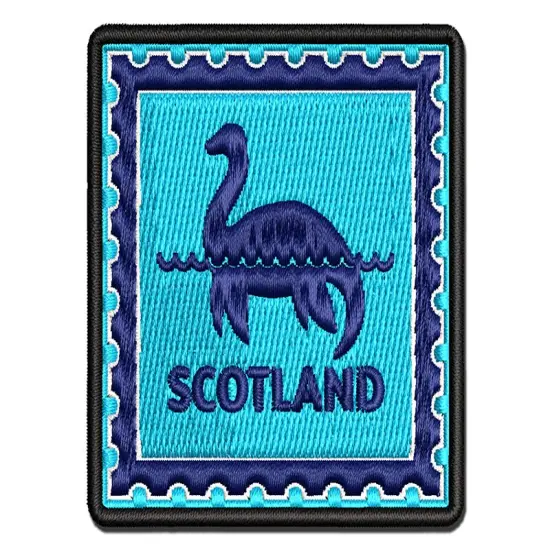 Scotland Travel Loch Ness Monster Nessie Multi-Color Embroidered Iron-On or Hook & Loop Patch Applique {1}