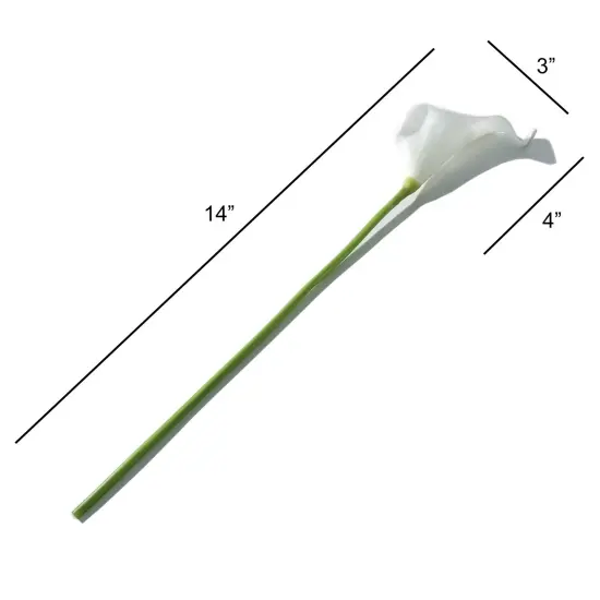 14 Inch Real Touch Artificial White Calla Lily - 12-Pack, Faux Flowers, Elegant Decor - Perfect for Weddings, Receptions - Timeless Elegance, Floral Home by Artificial Flowers {2}