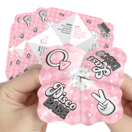 Big Dot of Happiness Last Disco - Bachelorette Party Cootie Catcher Game - Truth or Dare Fortune Tellers - Set of 12 {1}