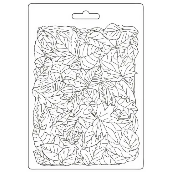 Stamperia Soft Maxi Mould A5-Woodland Leaves Pattern {1}