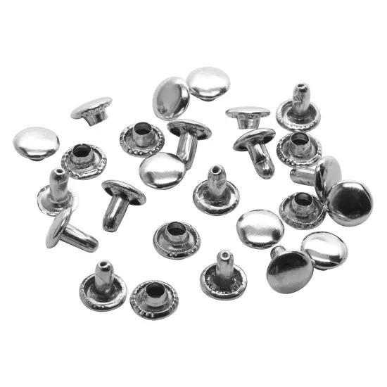 Realeather(R) Crafts Small Rivets 100/Pkg-Nickel {3}