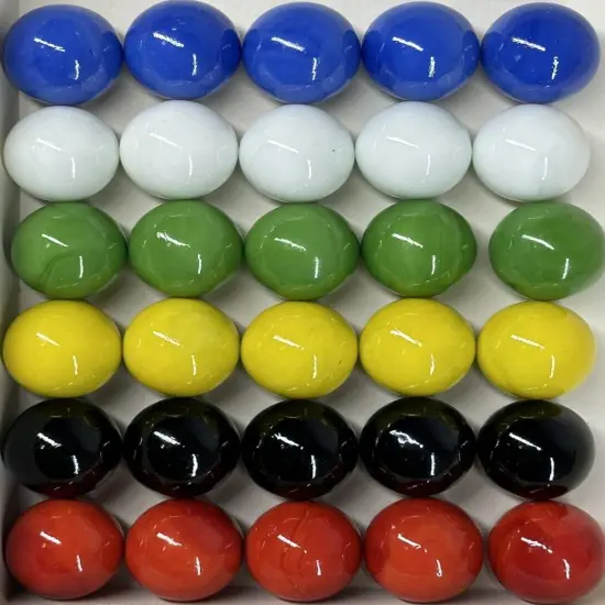 30 Glass Marbles 3/4 Inch (19mm) Replacement Aggravation Board Game Dirty Jokers {2}