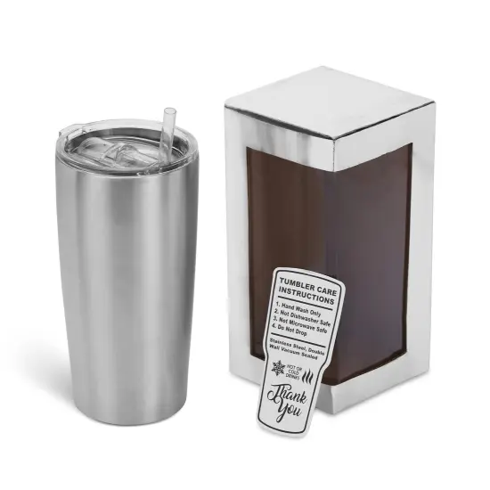 Makerflo 20 oz Curve Stainless Steel Tumbler Pack of 25 with Lid & Straw | Craft-Ready for DIY Gifts & Personalization (Epoxy, UV DTF, Vinyl, and Laser Engraving) - Not for DTF {1}