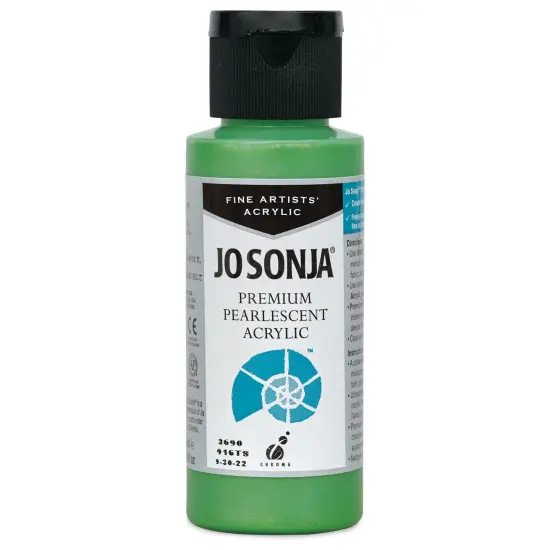 Chroma&rsquo;s Jo Sonja Premium Pearlescent - Pearlescent Green, 2 oz bottle {1}