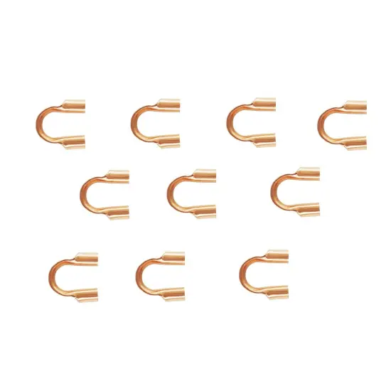 JewelrySupply Wire Protector 4.5x3.5mm Rose Gold Filled (Package of 10) {5}