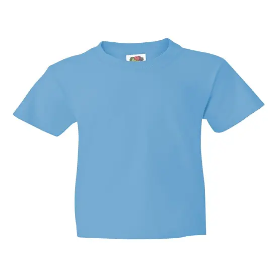 12 Pack: Fruit of the Loom&reg; Youth Short Sleeve Crew Neck T-Shirt Scuba blue {5}