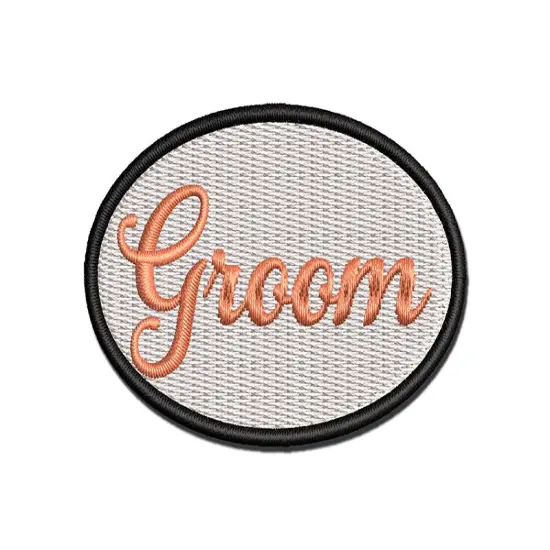 Wedding Groom Party Group Multi-Color Embroidered Iron-On or Hook & Loop Patch Applique {1}