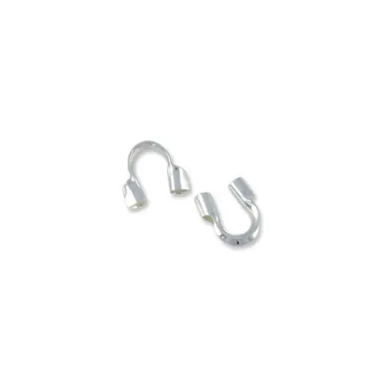 Wire Protector Guard 1.0mm Hole Sterling Silver (1-Pc) {3}