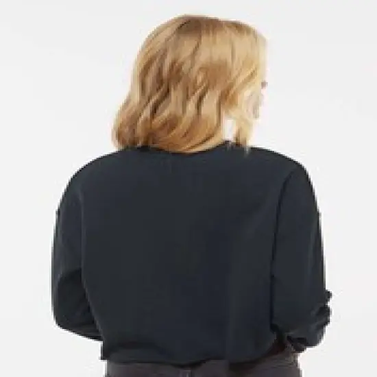 Women's Lightweight Crop Crewneck Sweatshirt | RADYAN&reg; White {4}