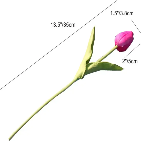 Silk Tulip Bouquet: 20pcs for Mother's Day, Easter, Valentine's, and More Rainbow orange {9}