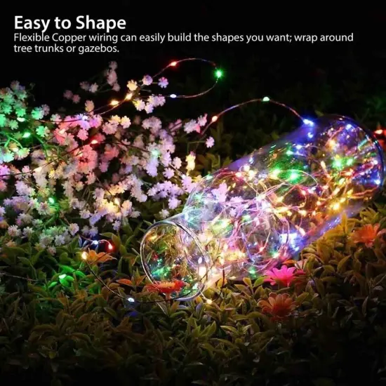 100 LED Solar Power String Fairy Lights Garden Outdoor Party Christmas Lamp Multicolor {1}