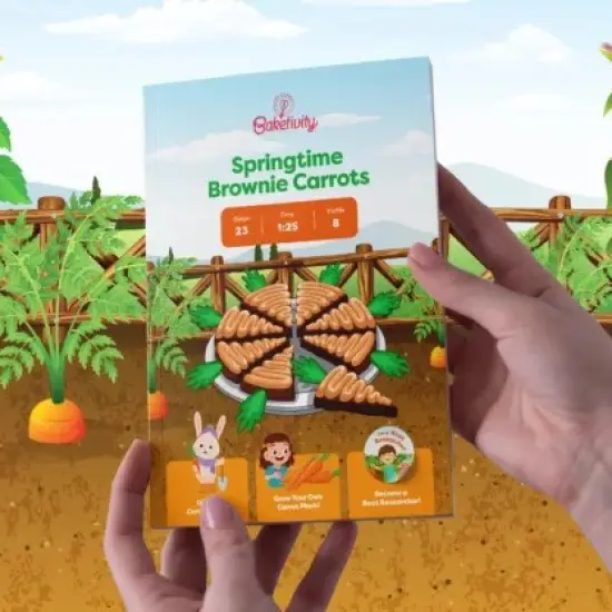 Baketivity Springtime Brownie Carrots Kids Baking Kit {6}