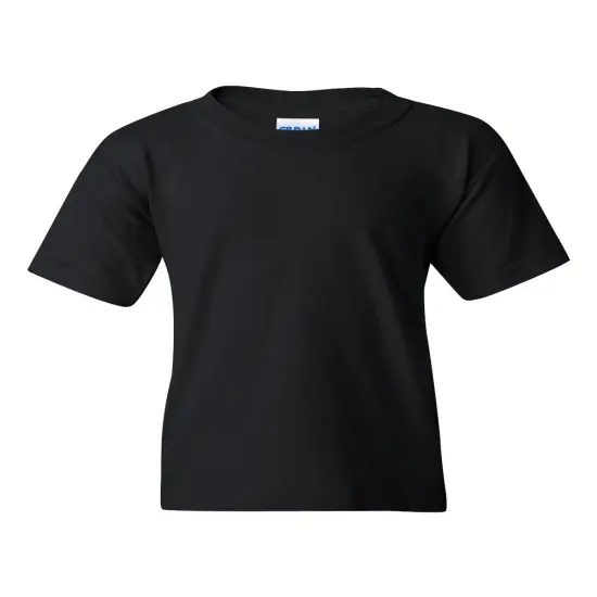 Gildan&reg; Heavy Cotton Youth Crewneck Short Sleeve T-Shirt - 5000B Black {2}