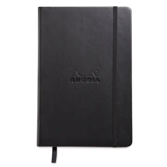 Rhodia Hardcover Webnotebook - Black, 5-1/2" x 8-1/4", Ruled {1}