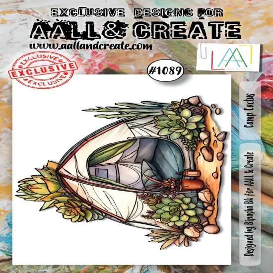 AALL And Create A6 Photopolymer Clear Stamp Set-Camp Cactus {1}