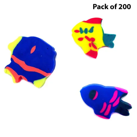 Fish Erasers Assorted colors and styles | Learning Activities for Kids | Raheev&reg; {1}