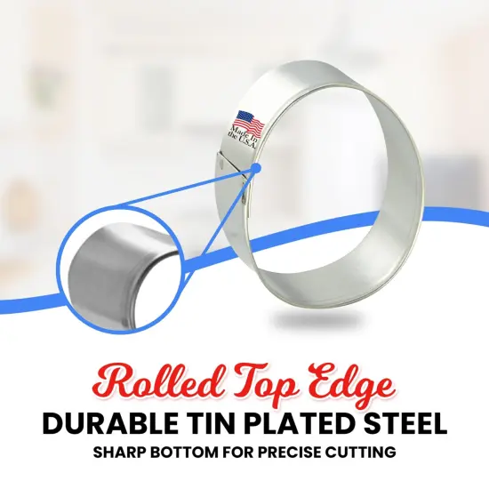 Egg Cookie Cutter - Made in the USA &ndash; By CookieCutter.Com Cookie Cutters Tin Plated Steel Egg Cookie Mold (2.25 Inch) {4}