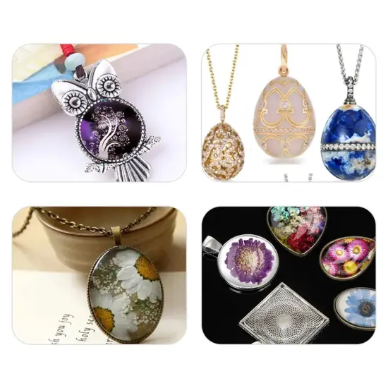 35PCS DIY Silicone Resin Mold Jewelry Casting Epoxy Pendant Tray Mould Craft Kit {4}