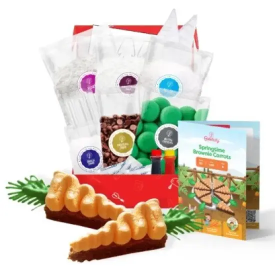 Baketivity Springtime Brownie Carrots Kids Baking Kit {1}