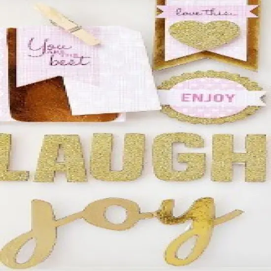 Little Birdie Love Foil Embellishment 10/Pkg-Love Laugh Joy {3}