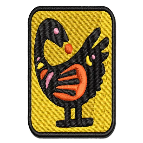 Sankofa African Adinkra Bird Symbol Reflection Multi-Color Embroidered Iron-On or Hook & Loop Patch Applique {1}