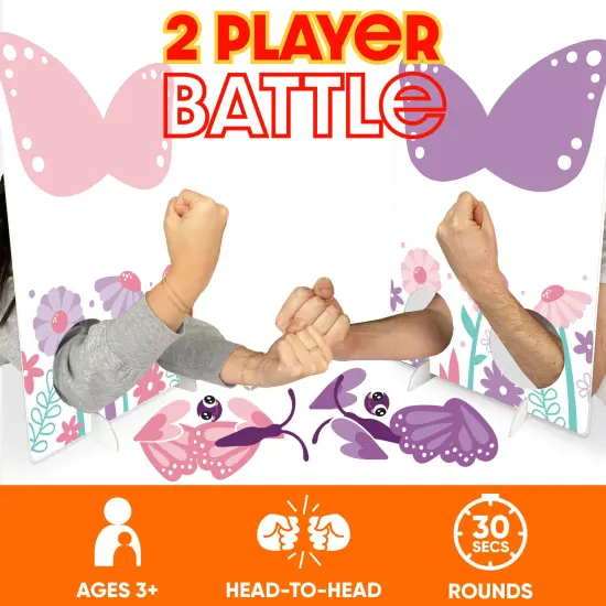 Big Dot of Happiness Beautiful Butterfly - Floral Baby Shower or Birthday Activity - 2 Player Build-A-Face Party Game {3}