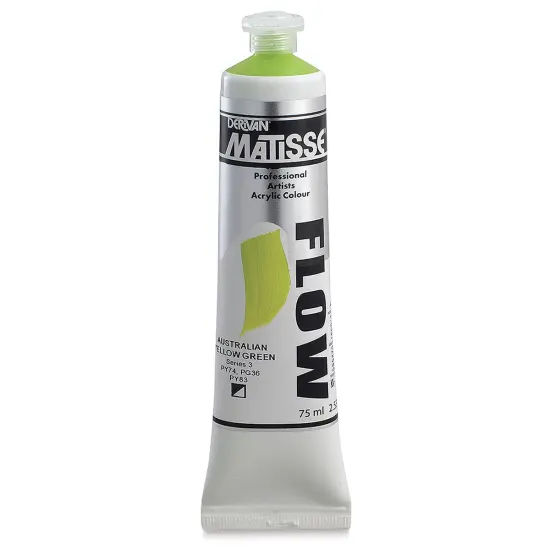 Matisse Flow Acrylic Paint - Australian Yellow Green, 75 ml {1}