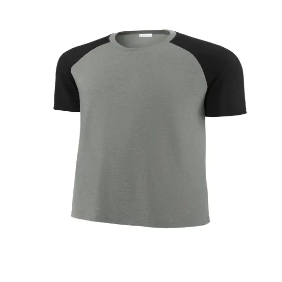 Sport-Tek&reg; Short Sleeve Men's Tees Black/ vintage heath {1}
