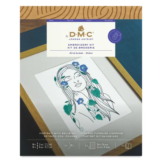 DMC The Designer Collection Embroidery Kits - &ldquo;Portrait with Bellbind&rdquo; by Joanna Hateley, Beginner {1}