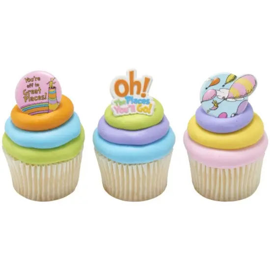 Oh, the Places You'll Go! Onward we go Cupcake Rings 24ct {2}