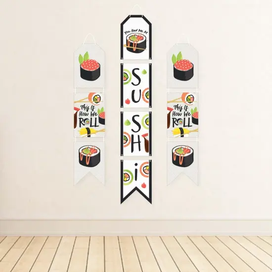 Big Dot of Happiness Let's Roll - Sushi - Hanging Vertical Paper Door Banners - Japanese Party Wall Decoration Kit - Indoor Door Decor {4}
