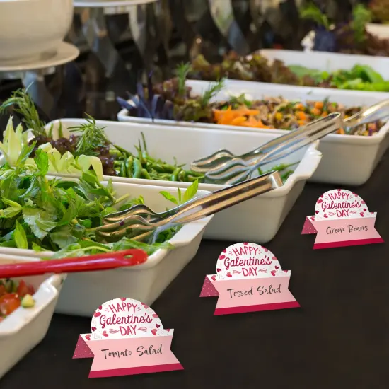 Big Dot of Happiness Happy Galentine's Day - Valentine's Day Party Tent Buffet Card - Table Setting Name Place Cards - Set of 24 {4}