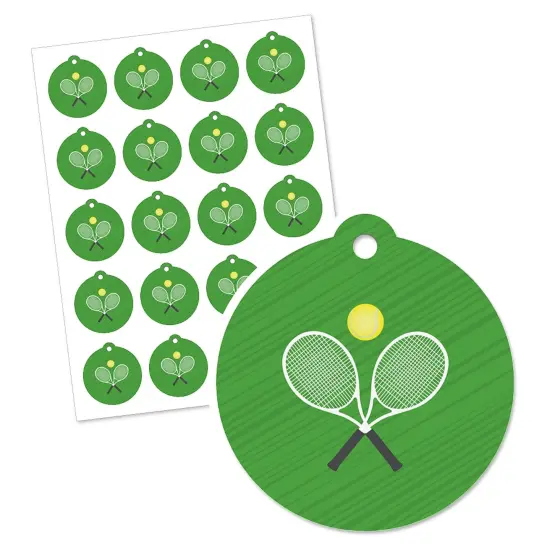 Big Dot of Happiness You Got Served - Tennis - Baby Shower or Tennis Ball Birthday Party Favor Gift Tags (Set of 20) {3}