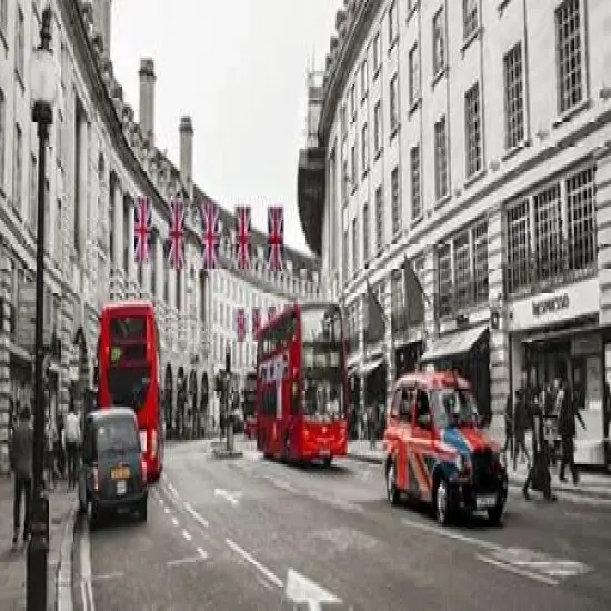 Buses and taxis in Oxford Street, London Poster Print by Pangea Images - Item # VARPDX2AP3331 {2}