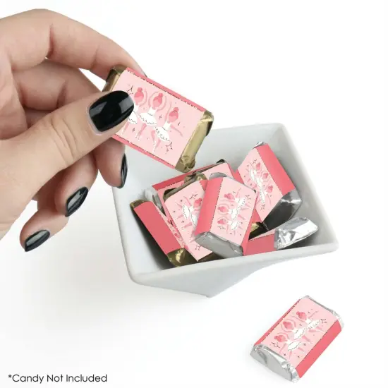 Big Dot of Happiness Tutu Cute Ballerina - Mini Candy Bar Wrapper Stickers - Ballet Birthday Party or Baby Shower Small Favors - 40 Count {3}