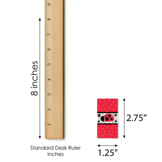 Big Dot of Happiness Happy Little Ladybug - Mini Candy Bar Wrapper Stickers - Baby Shower or Birthday Party Small Favors - 40 Count {6}