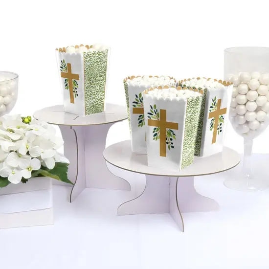 Big Dot of Happiness Elegant Cross - Religious Party Favor Popcorn Treat Boxes - Set of 12 {4}